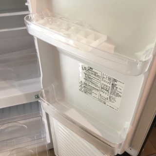 ほぼ未使用 106リットル直冷式2ドア冷蔵庫 Nグラシア BK