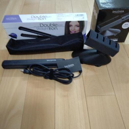 SALONIA  Doubleion Straight lron \u0026専用ホルダーSET