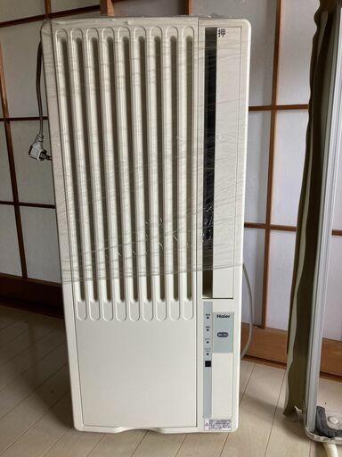 千葉県発◇ Haier ルームエアコン JA-18J 窓用エアコン リモコン無し　2011年製【枠有　パーツ有】◇動作OK