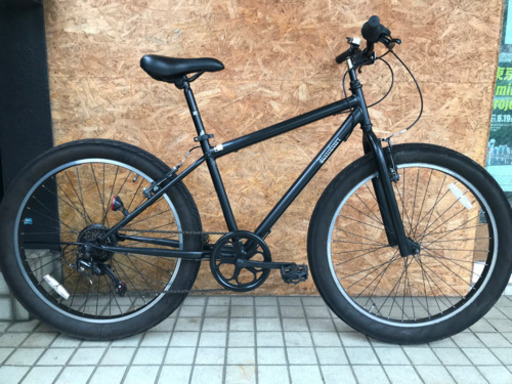 BAMBARI マットブラック FAT自転車 26インチ 6S