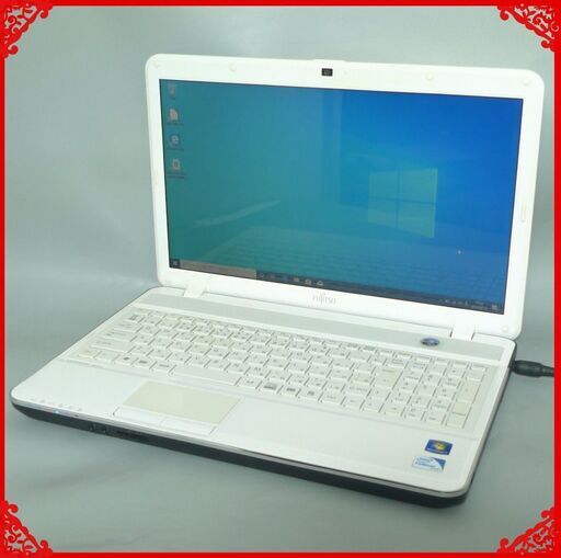 在庫処分 送料無料 ノートパソコン 中古動作良品 15.6型 富士通 AH33/H Celeron 4GB 320G DVDマルチ 無線 webカメラ Windows10 LibreOffice 即使用可能
