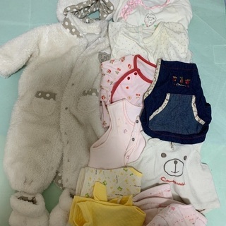 【ネット決済】赤ちゃんの洋服、ロンパースセット　9点