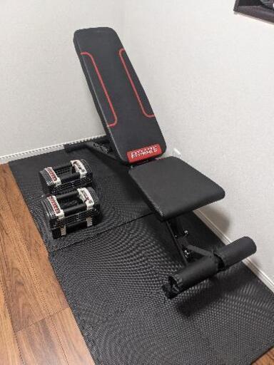 自宅筋トレ用ダンベルセット、マット、ベンチのセット 【公式通販】