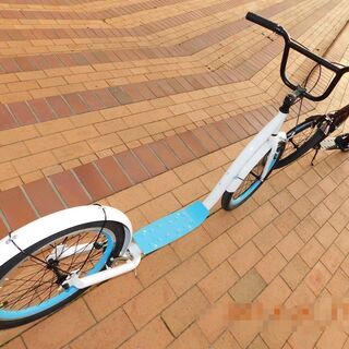 スカイスクーター☆新品♪sky scooter！ストリートでサーフィン★SMART　HACKER！キックボード＆キックスクーター！KB3☆KB2・ターコイズ白