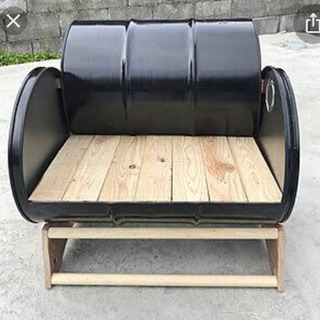 ドラム缶ベンチ