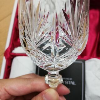 新品未使用　HOYA　クリスタルガラス　ワイングラス3脚