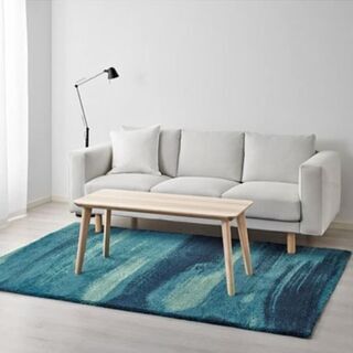 美品☆IKEA (イケア) SÖNDERÖD ソンデロード カーペット ラグ ブルー