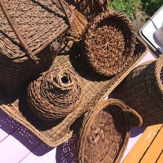 あけび＆籐のカゴ