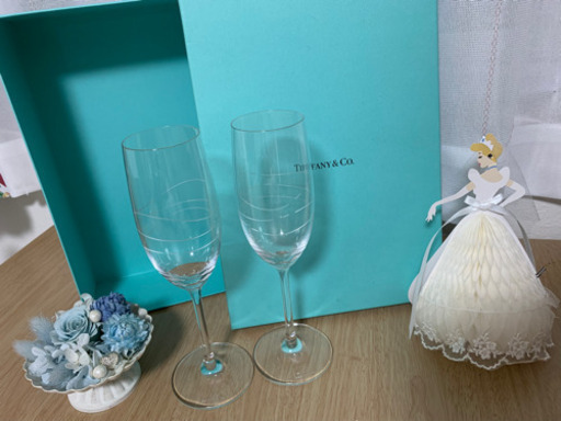未使用品✨ 値下げしました‼️ティファニー Tiffany グラス 2つセット ワイングラス オシャレ 食器