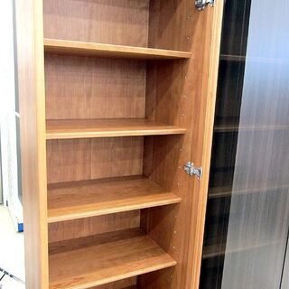 札幌市/清田区 旭川家具 アーリータイムスα エテルノ キュリオ キャビネット (展示品) ブラウン