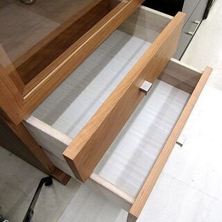 札幌市/清田区 旭川家具 アーリータイムスα エテルノ キュリオ キャビネット (展示品) ブラウン