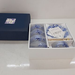 K.【商談中】デザート皿セット（川村硝子工芸品）/KJ-0005-A5