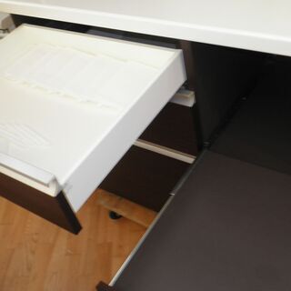 k301☆パモウナ☆食器棚・レンジボード☆ブルモーション機能3段付き☆幅1000㎜☆良品☆近隣配達、設置可能