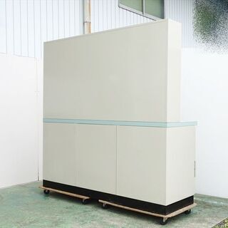 山口)下松市より　タカゾノ SOLNO 錠剤台 上部6段ケース54個幅90cm×2 下部4段引出し幅60cm×3 幅180×奥行60×高さ180cm　BIZHF22H