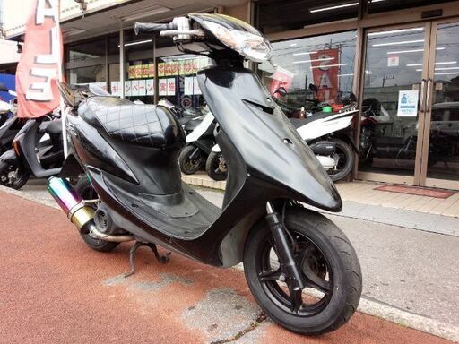 NO.3851　ＪＯＧ ＺＲ エボリューション (JOG) ２サイクルエンジン カスタムマフラー　エナメルシート　サイドスタンド　ハネ付き ディスクブレーキ　ブラック　☆彡