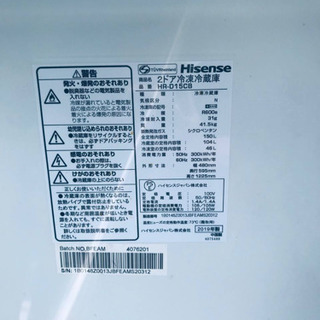 ET1519A⭐️Hisense2ドア冷凍冷蔵庫⭐️2019年式