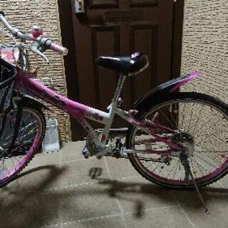 子供用 自転車 ピンク白