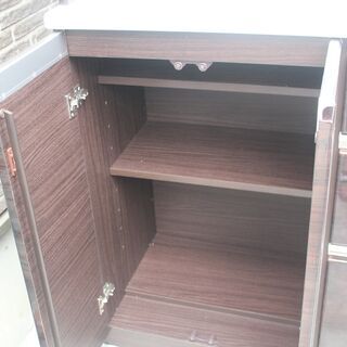 NITORI 高級感 ブラウンキッチンボード、食器棚、幅140cm Used・美品