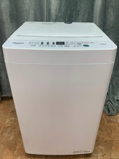 全自動洗濯機 2020年製 美品 ハイセンス HW-K45E 掃除済 説明書
