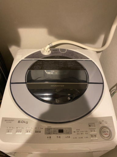 シャープ　SHARP 全自動洗濯機　8キロ　ESGV-8B 2018年製