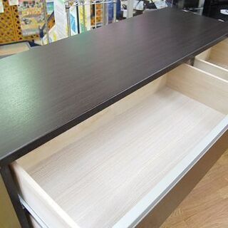 ニトリ 4段チェスト 幅120×奥行42×高さ83.5cm トラウト ダーク