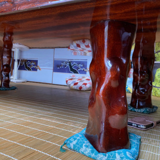 黒檀一枚板ダイニングテーブル