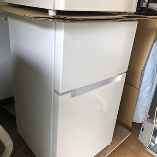 【リサイクルサービス八光　田上店　安心の3か月保証　配達・設置OK】アイリスプラザ 冷蔵庫 87L 2ドア ひとり暮らし 幅47.5cm ホワイト PRC-B092D-W