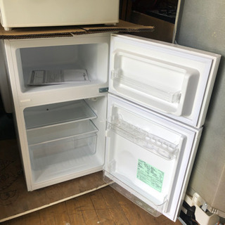 【リサイクルサービス八光　田上店　安心の3か月保証　配達・設置OK】アイリスプラザ 冷蔵庫 87L 2ドア ひとり暮らし 幅47.5cm ホワイト PRC-B092D-W