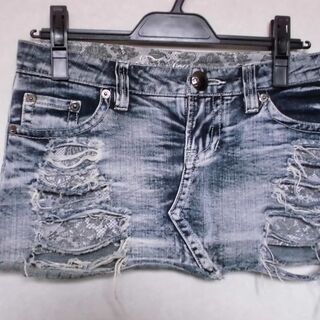 【ネット決済・配送可】EMS Jeans　デニムミニスカート