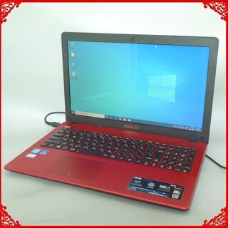 1台限定 新品SSD搭載 レッド色 ノートパソコン 中古良品 15.6型 ASUS R510C