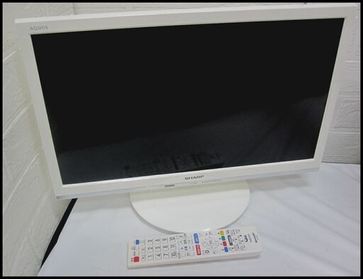 新生活！ 14300円 シャープ 19型液晶テレビ ホワイト アクオス 2017年 リモコン付き