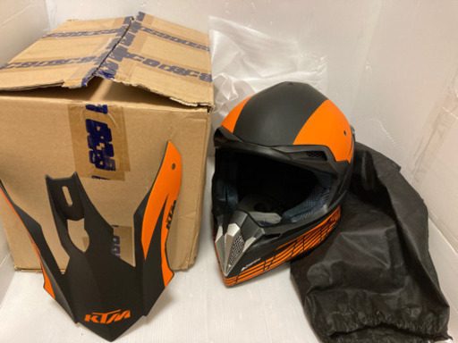 ★新品未着用　箱付き完品　KTM バイクヘルメット ツーリング オンオフロード ブラックオレンジ　Mサイズ 57-58cm