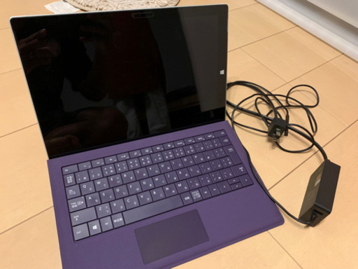 【譲り先確定】surface pro3本体+キーボード/128GB /RAM4GB(キーボードカラー:パープル)