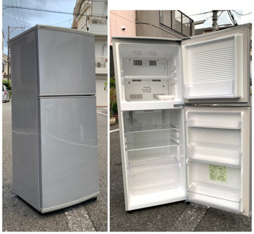 配送無料当日配送‼️冷蔵庫　140L トップフリーザータイプ 清掃済み　洗濯機　も出品　✨　大阪　京都　奈良　兵庫　和歌山