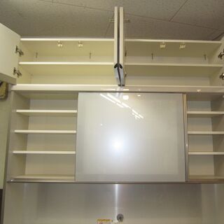 R059 Pamounaパモウナ高級IDC大塚SUPERIORスーペリアハイクラス壁面キッチンボード ソフトクローズ仕様 キッチン収納棚 日本製 幅160cm 美品