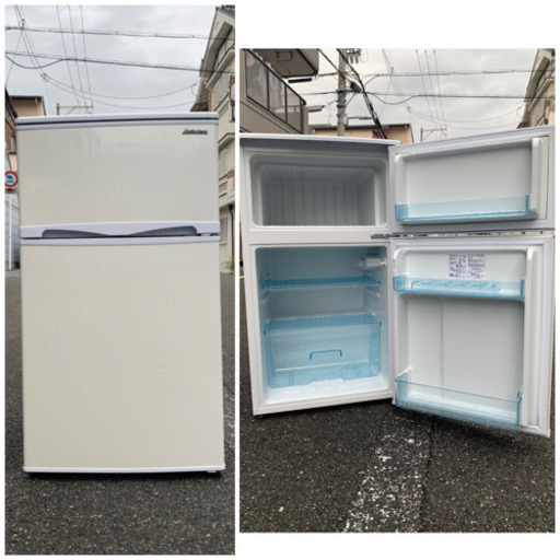 配送無料当日配送‼️ 2ドアノンフロン　冷凍冷蔵庫コンパクトタイプ冷蔵庫　✨京都　奈良　兵庫　大阪　和歌山　✨洗濯機　も出品✨
