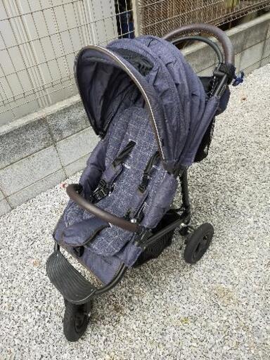 【ほぼ未使用！】エアバギーcoco　ブレーキ付　デニム調★おまけ付き　かなり美品