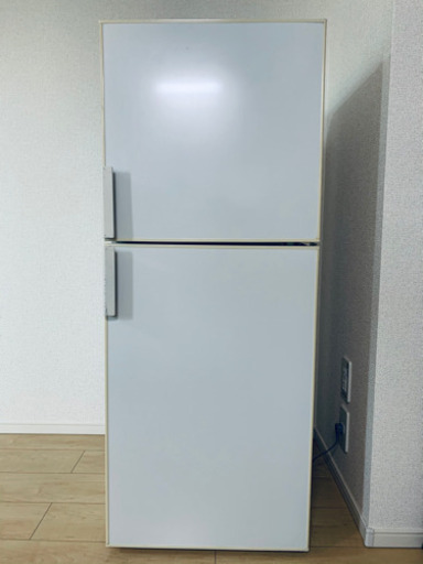 無印良品 ノンフロン電気冷蔵庫 AMJ-14D-3 シンプルコンパクト/ミニマムデザイン/静音設計/耐熱トップテーブル/ホワイト/2015年製