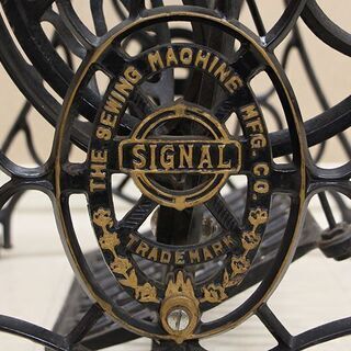 希少アンティーク レトロ SIGNAL シグナル 足踏みミシン脚 網脚 MISHIN