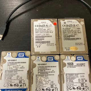 無料で　2.5インチ HDD 160GB 5個　