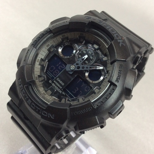CASIO G-SHOCK ジーショック デジアナ腕時計 GA−100CF 黒迷彩文字盤