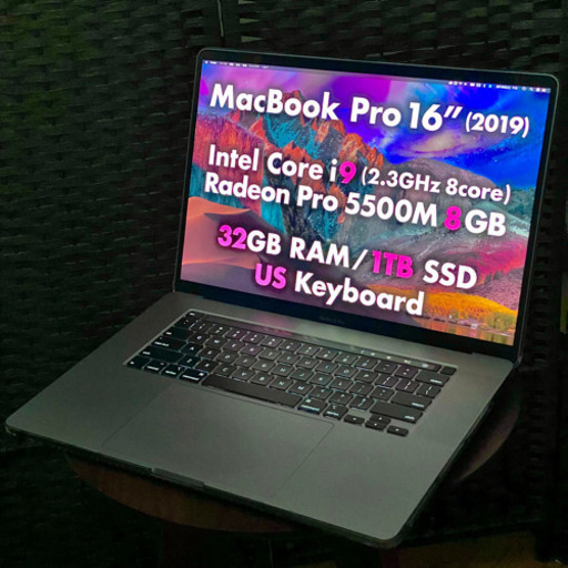 美品♪USキーモデル MacBook Pro 16インチ i9/32GB/1TB