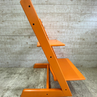 【美品】No.4　ストッケ　トリップトラップ　オレンジ　ベビーセット付き Yahoo!オークション -「ストッケ トリップトラップ オレンジ」の