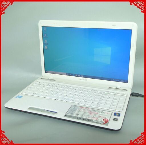 1台限定 新品SSD搭載 ノートパソコン 中古動作良品 15.6型 東芝 T451/46DW Core i5 4GB DVDRW 無線 Windows10 LibreOffice 即使用可