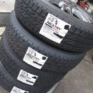 来店取付けOK】新品タイヤ&中古アルミセット 155/65R14 軽自動車