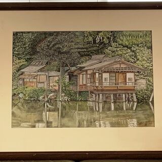 素人絵画（水彩・水墨）４０「兼六園」石川県