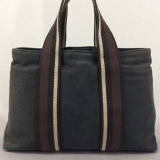 HERMES エルメス 黒×茶デニム コンビカラー トロカホリゾンタルMM