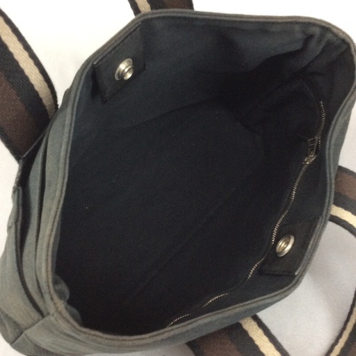 HERMES エルメス 黒×茶デニム コンビカラー トロカホリゾンタルMM