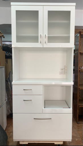 ニトリ キッチンボード コパン 4719050 白 食器棚 掃除済み