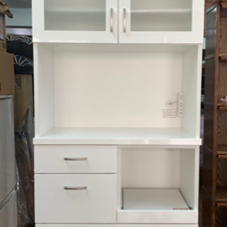 ニトリ キッチンボード コパン 4719050 白 食器棚 掃除済み | www ...